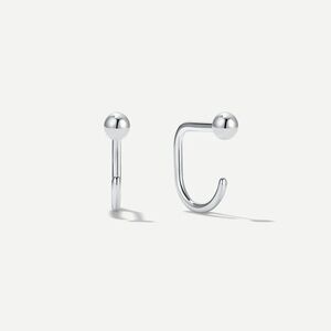 ARDANT Stay Close Ball Hoops Brand New Earrings, Sterling Silver